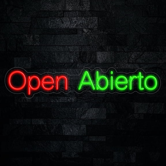 Abierto Open LED Neon Sign 30"L x 6"H #25018
