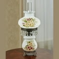 thumbnail image 1 of Abigail Hurricane Style Table Lamp - Antique Victorian Aesthetic - Painted by Hand - Floral Designs - Vintage Lighting for Bedroom, Living Room, Office Desk, Hotel, 1 of 1