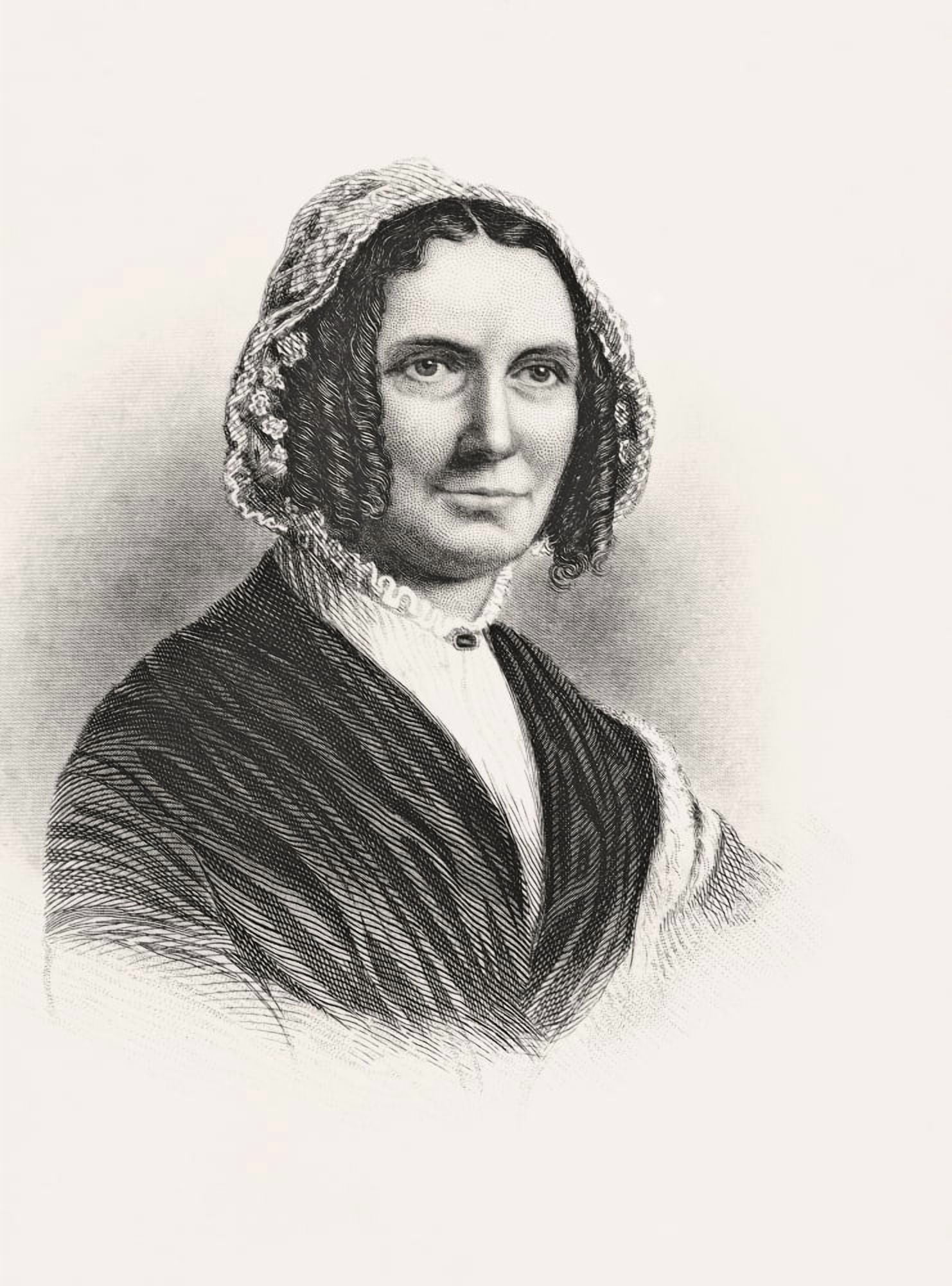 Abigail Powers Fillmore 1798 To 1853 Wife Of Millard Fillmore 13Th President Of The United Statres Of America From 19Th Century Engraving By HB Hall Canvas Art - Ken Welsh Design Pics (24 x 34)