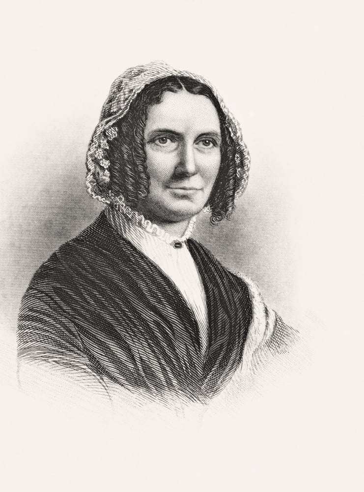 Abigail Powers Fillmore 1798 To 1853 Wife Of Millard Fillmore 13Th President Of The United Statres Of America From 19Th Century Engraving By HB Hall Canvas Art - Ken Welsh Design Pics (12 x 17)