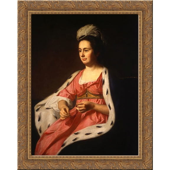 Abigail Smith Babcock 24x20 Gold Ornate Wood Framed Canvas Art by John Singleton Copley