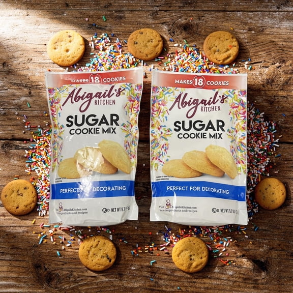Abigails Kitchen Sugar Cookie Mix, Makes 18 Cookies, Easy Bake Dessert Mix, 9.7 oz (2 Pack)