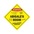 thumbnail image 1 of Abigale's Room Sign Crossing Zone Xing | Indoor/Outdoor | 17" Tall kids bedroom decor door children's name boy girl, 1 of 5