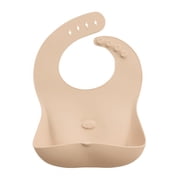 Abiie Ruby Wrapp Silicone Bibs for Babies with Front Pocket - Waterproof Bib - Stain Resistant - Silicone Toddler Bibs Apricot Blush