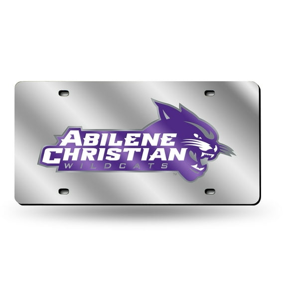 Abilene Christian NCAA Wildcats Acrylic License Plate Laser Tag