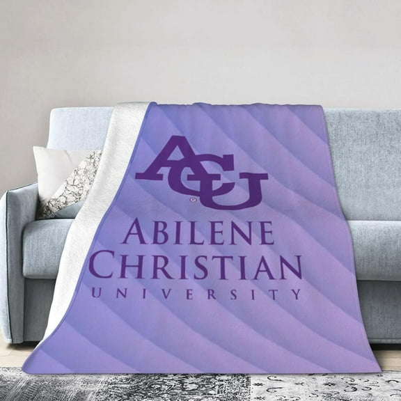 Abilene Christian University Logo Fleece Blanket, Very Soft Microfiber Flannel Blanket for Couch Warm and Cozy for All Seasons