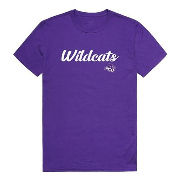 Abilene Christian University Mens Script T-Shirt, Purple - Medium