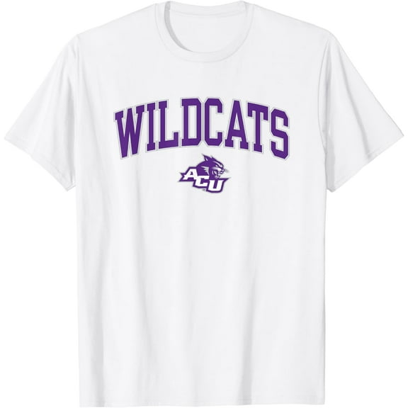 Abilene Christian Wildcats Arch Over White T-Shirt