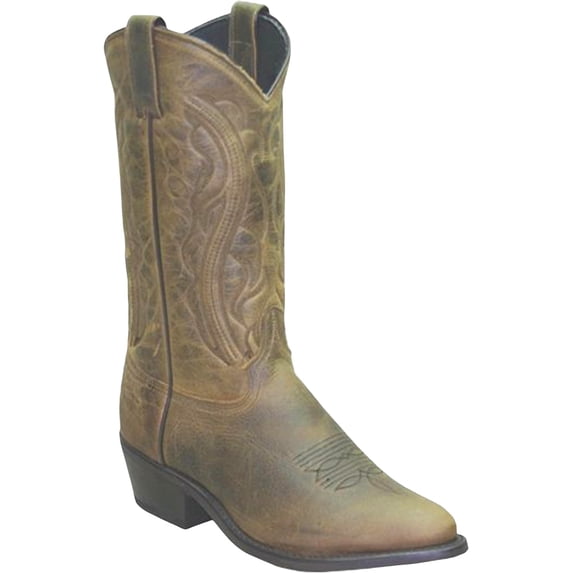 Abilene Men's Sage By Oiled Cowhide Western Boot Round Toe Brown 12 EE US