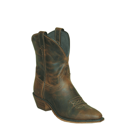 Abilene Women's 9091 Snip Toe Western Cowgirl Mid-Calf Boots, Distressed Brown, Size 8 (M)