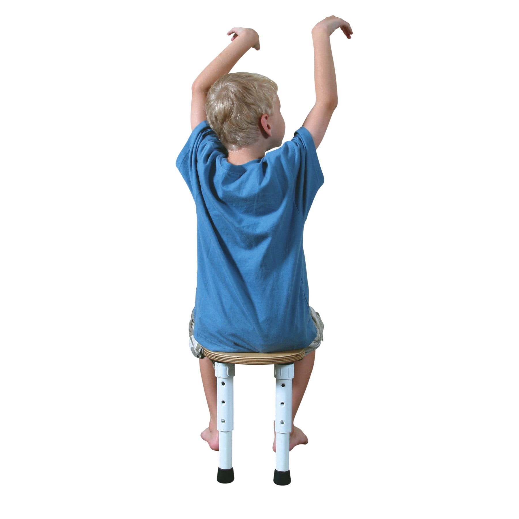 Abilitations Double Leg Round T-Stool, 11 to 15 Inch Adjustable Height ...