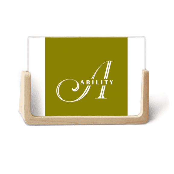 Ability Able Letters Art Deco Fashion Photo Wooden Photo Frame Tabletop Display