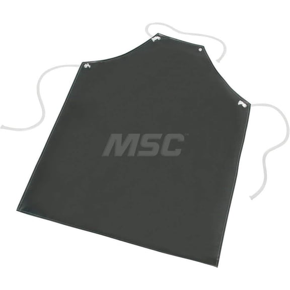 Ability One 8415006345023 Disposable Bib Apron: Black Rubber, 45" OAL