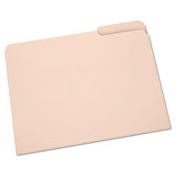 Ability One NSN2822507 7530002822507 1 by 3 Cut Light-Duty File Folder, Manila - Letter Size - 100 Per Box