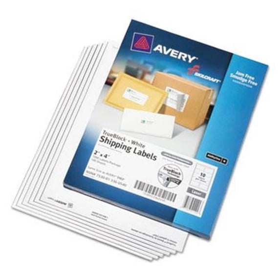 AbilityOne 3360540 7530013360540 2 x 4 in. Laser Labels, White