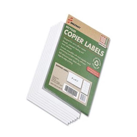 AbilityOne 5872621 7530015872621 2 x 4.25 in. Recycled Copier Labels, White
