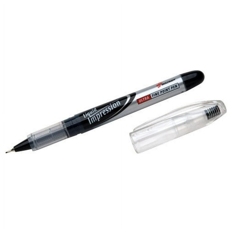 https://i5.walmartimages.com/seo/AbilityOne-7520015194373-SKILCRAFT-Liquid-Impression-Porous-Point-Pen-Stick-Extra-Fine-0-4-mm-Black-Ink-Silver-Black-Barrel-Dozen_c5f34aeb-8fce-478e-9dc2-c5f12a0e7619.c3e87595c870c7a23450dd3707f55aa0.jpeg?odnHeight=768&odnWidth=768&odnBg=FFFFFF