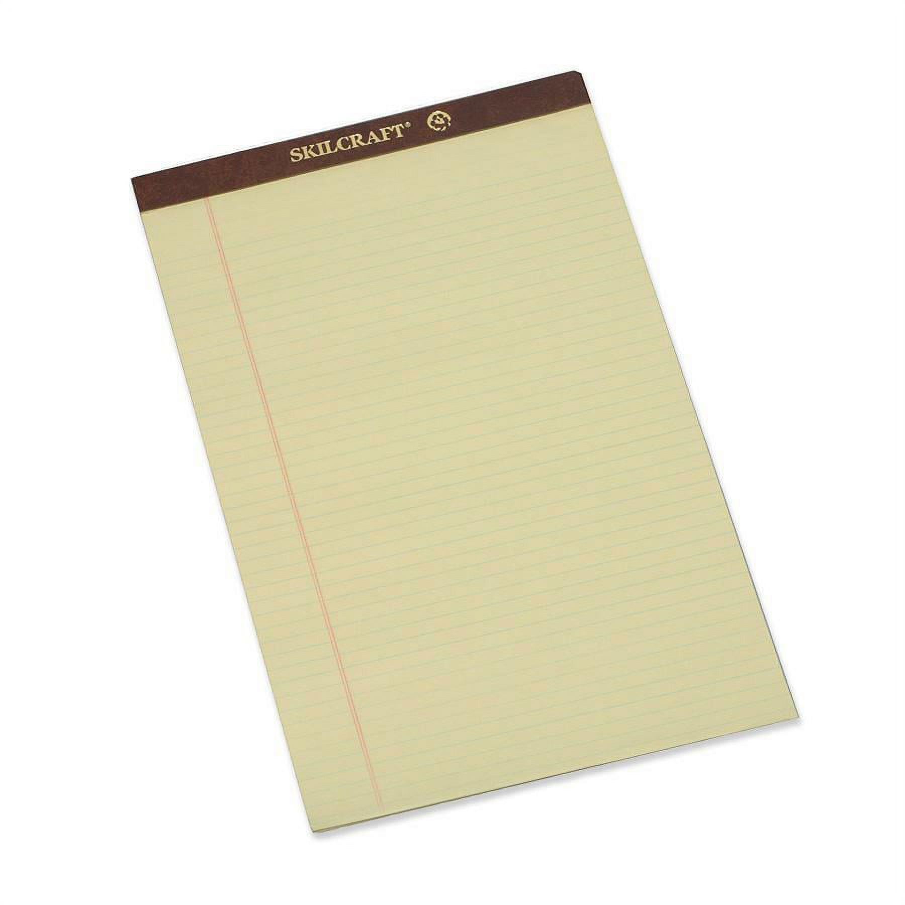 AbilityOne 7530012096526 SKILCRAFT Legal Pads, Wide/Legal Rule, 8.5 x 14, Canary, 50 Sheets, Dozen