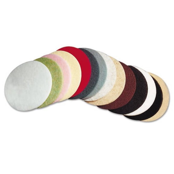 AbilityOne 7910015012973, SKILCRAFT Spray Buffer Floor Pads, 20" Diameter, Red, 5/Box, Each