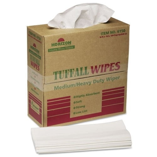 AbilityOne 7920015122413, SKILCRAFT, Tuffall Wipes, 16.75 x 9.75, White, 100/Box