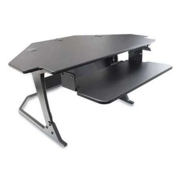 AbilityOne NSN6925299 42 in. x 36 in. x 20 in. Skilcraft Desktop Sit-Stand Workstation, Black