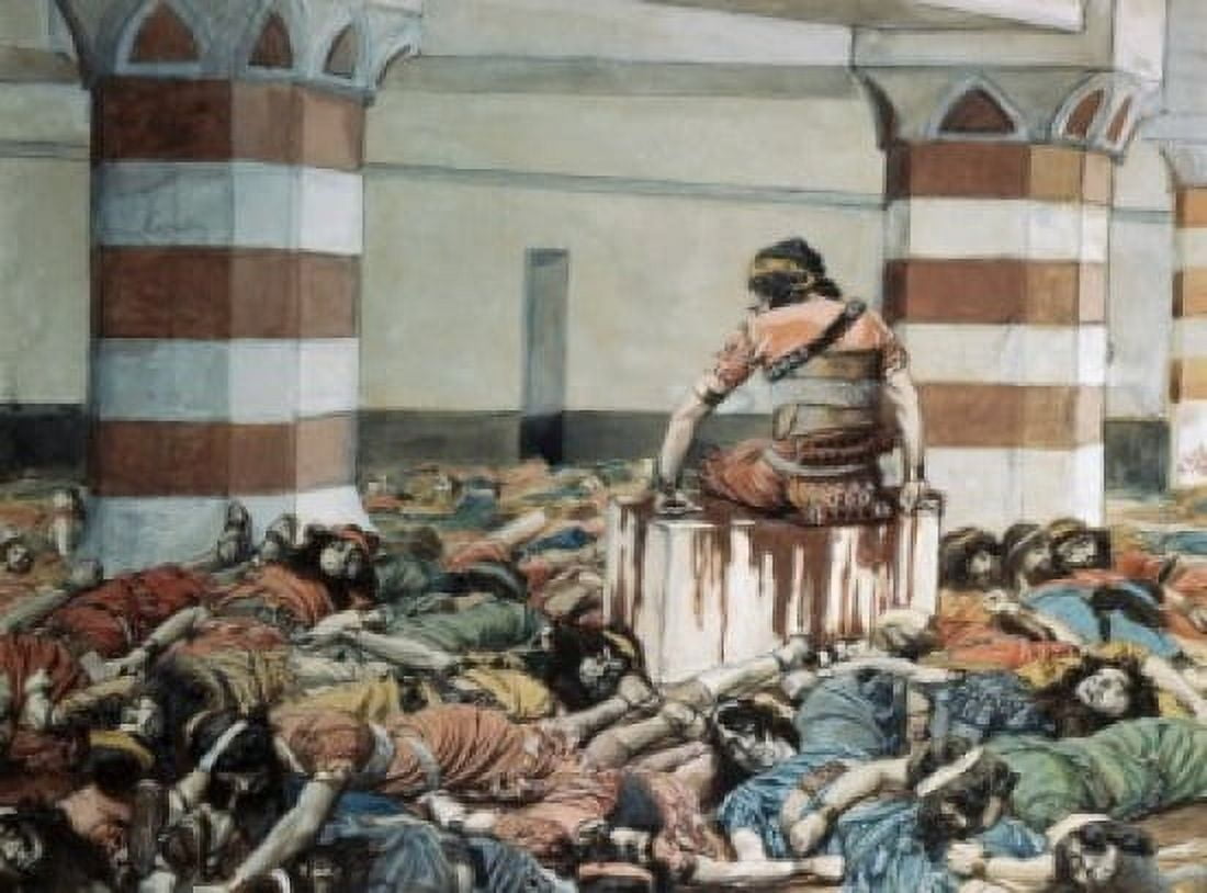 Abimelech Slays His Seventy Brethren James Tissot (1836-1902 French) Canvas Art - James Tissot (18 x 24)