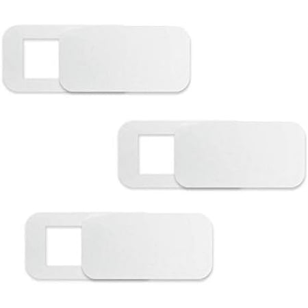 Abiola 3 Pcs Computer Tablet Camera Anti-Peeping Privacy Patch Slide Cover Laptop Camera Cover Sliding White