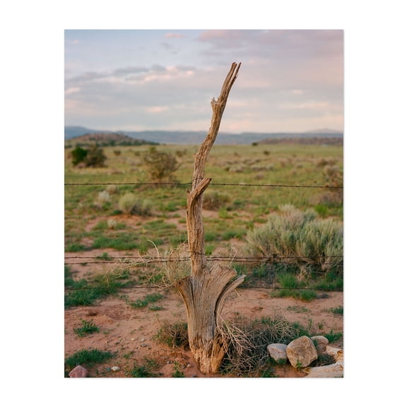 Abiquiu Sunset - Abiquiu New Mexico Photography Desert Nature Landscape Rustic Rural Scenic Minimalist Unframed Wall Art Print 24 x 32 inches