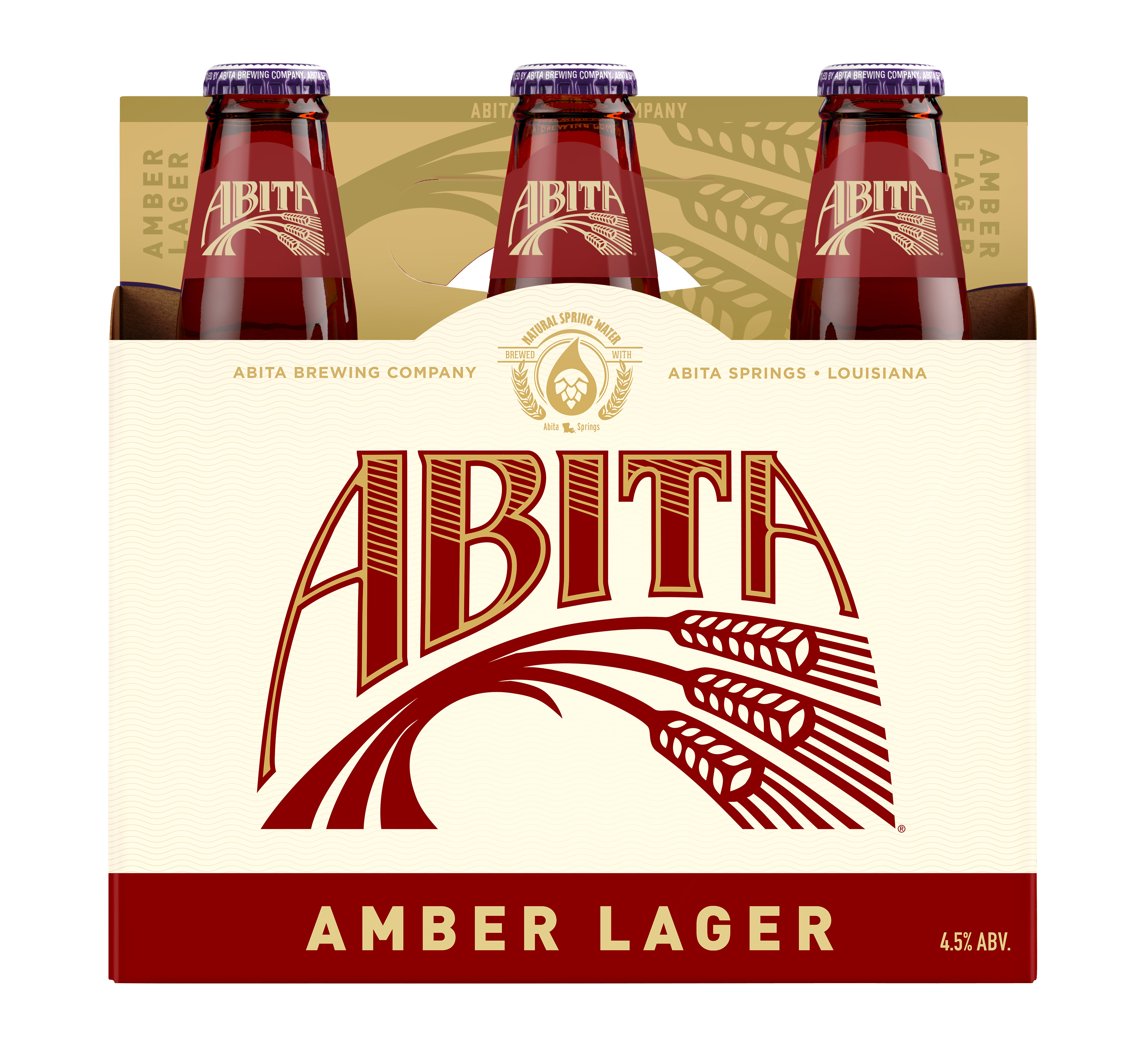 Abita Amber Lager, Craft Beer, 6 Pack Bottles, 12 fl oz, 4.5% ABV - image 1 of 6
