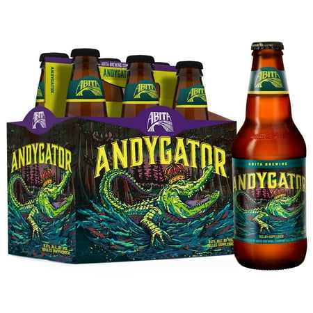 Abita Brewing Andygator Helles Dopplebock, Craft Beer, 6 Pack Bottles, 12 fl oz, 8.0% ABV