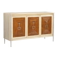 thumbnail image 1 of Abita Cream & Honey Transitional Wood Three Door Credenza, 1 of 6