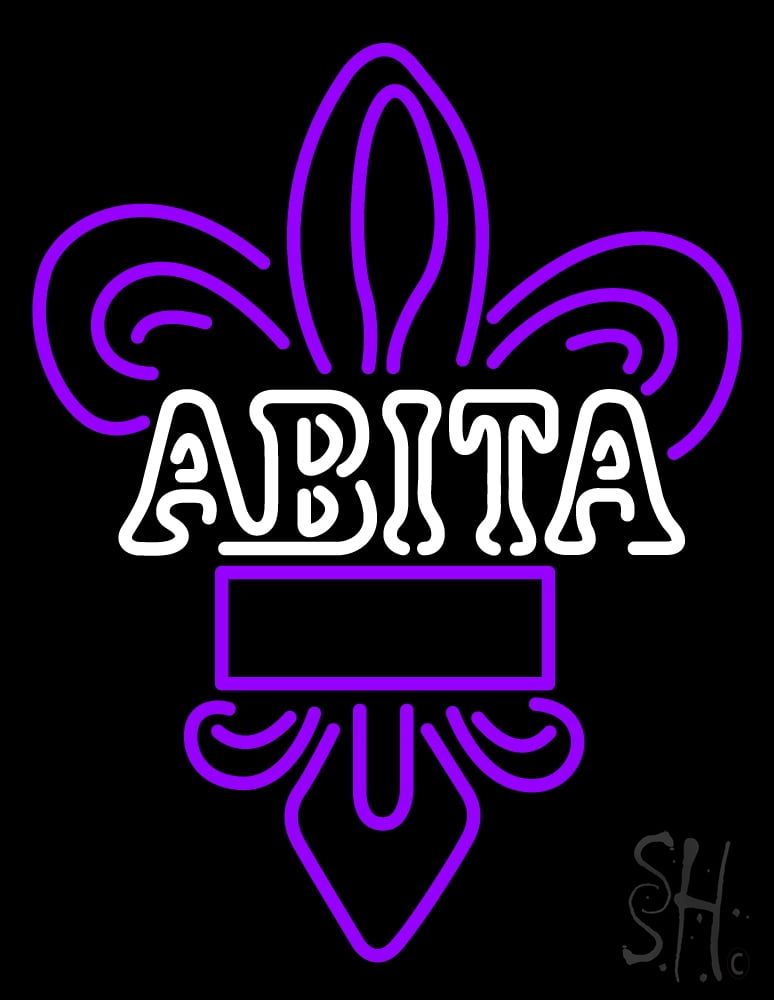 Abita LED Neon Sign 19 x 15 - inches, Clear Edge Cut Acrylic Backing ...