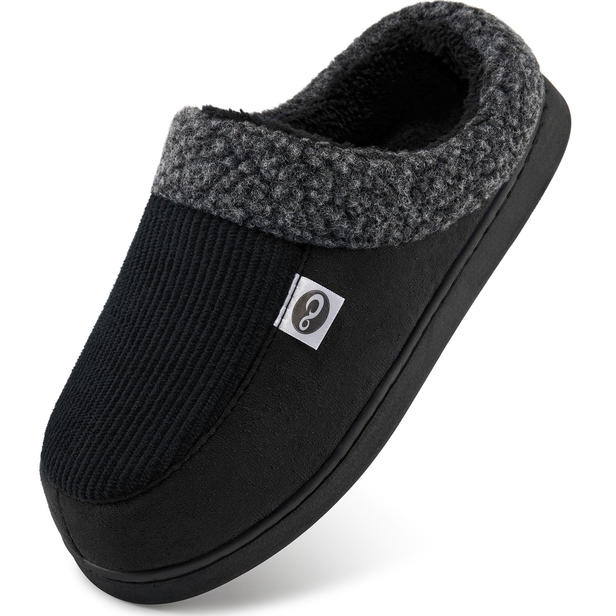 Clarks Mens Slipper Perforated Suede Leather Upper JMS0721 - Warm Plush Sherpa Lining - Indoor Outdoor House Slippers For Men (9 US Dark Brown)