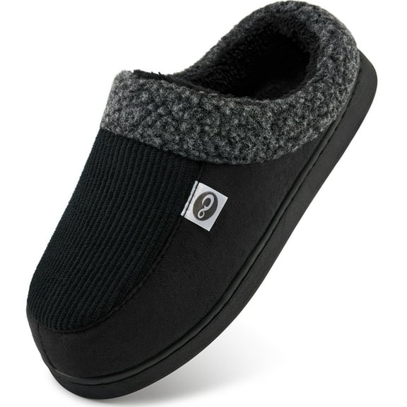 Ablanczoom Mens Slippers: House Shoes Memory Foam Non-Slip Fuzzy Faux Fur Indoor Outdoor Winter Slippers for Men