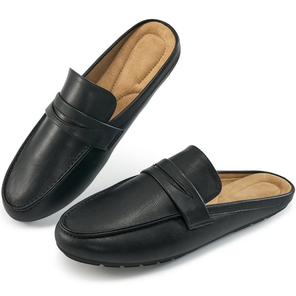 Ablanczoom Mules Women Flats Shoes: Loafers Women Comfortable Dressy Round Toe Slip-on Work Slides Sandals