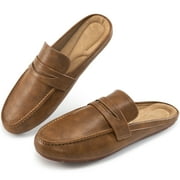 Ablanczoom Mules Women Flats Shoes: Loafers Women Comfortable Dressy Round Toe Slip-on Work Slides Sandals
