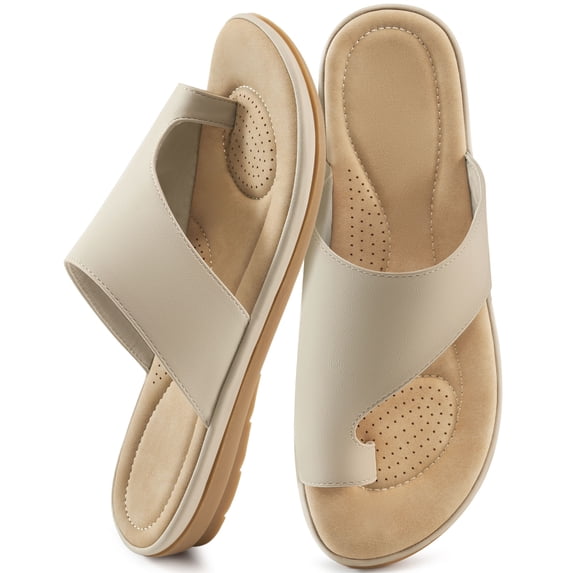 Ablanczoom Sandals Women Slides Shoes: Flip Flops Woman Flats Sandals for Summer Beach Shoes with Memory Foam