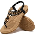 thumbnail image 1 of Ablanczoom Sandals Women: Women Flats Sandals for Dresses - Elastic Ankle Strap Flip Flops, 1 of 6