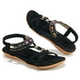 thumbnail image 1 of Ablanczoom Sandals Womens：Beaded Comfortable Elastic Band Women Flat Sandals, 1 of 6