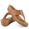 thumbnail image 1 of Ablanczoom Sandals Womens Flip Flops Non-Slip Comfortable Massage Insole Wedge Shoes, 1 of 6