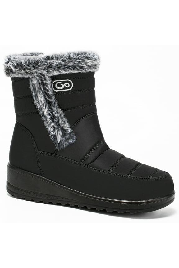 Snow Boots Women Winter Shoes: Outdoor Women Booties with Warm Faux Fur