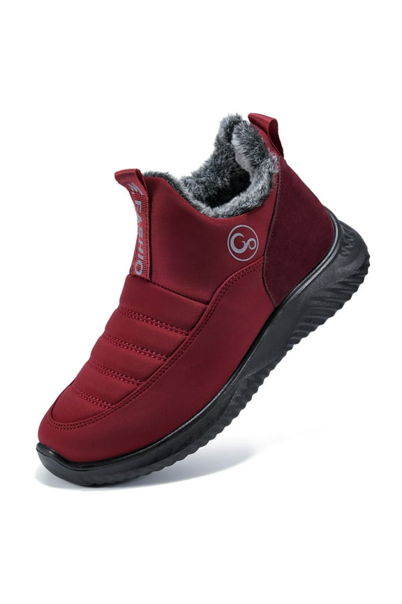 Snow Boots Women Winter Warm Faux Fur Waterproof Slip On Comfort Woman Ankle Booties