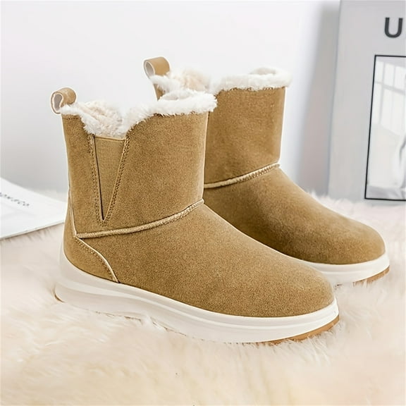 Ablanczoom Snow Boots Womens: Warm Fur No-slip Winter Woman Ankle Booties