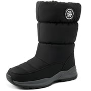 Snow Boots Womens: Warm Faux Fur Non-Slip Winter Hiking Boots for Woman Shoes