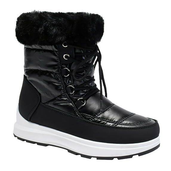 Ablanczoom Snow Boots for Womens: Warm Fur No-slip Winter Woman Ankle Booties