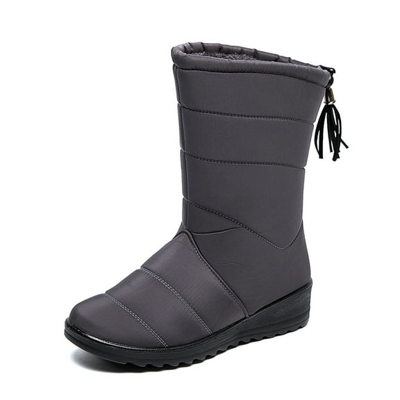 Ablanczoom Snow Boots for Womens: Warm Fur No-slip Winter Woman Ankle Booties