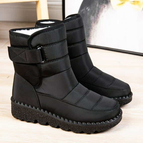 Ablanczoom Snow Boots for Womens: Warm Fur No-slip Winter Woman Ankle Booties