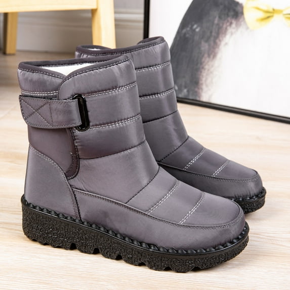 Ablanczoom Snow Boots for Womens: Warm Fur No-slip Winter Woman Ankle Booties