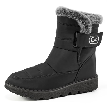 Ablanczoom Snow Boots for Womens: Warm Fur No-slip Winter Woman Ankle Booties