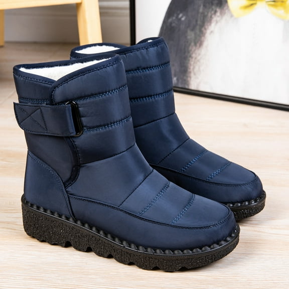 Ablanczoom Snow Boots for Womens: Warm Fur No-slip Winter Woman Ankle Booties